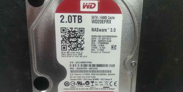 Жесткий диск 2Тб Western Digital Red WD20efrx