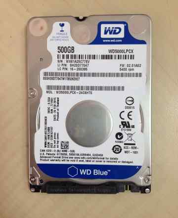 HDD WD WD5000lpcx 500 Гб 2.5"