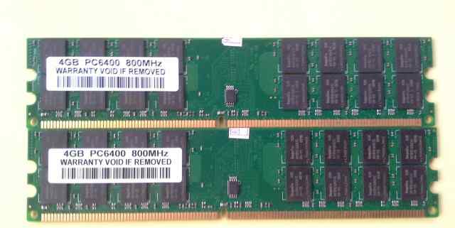 DDR2 2x4 gb