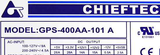 Блок питания Chieftec Smart Power GPS-400AA-101A