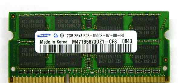 Samsung M471B5673EH1-CF8 DDR3 sodimm PC3-8500 2GB