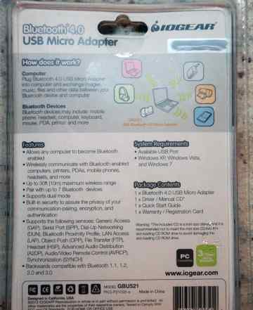 USB Bluetooth адаптер IOGear GBU521 /PC и Mac OS X