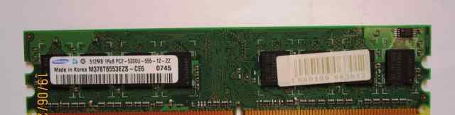 Озу DDR 2, Samsung, 512 mb, pc2-5300U
