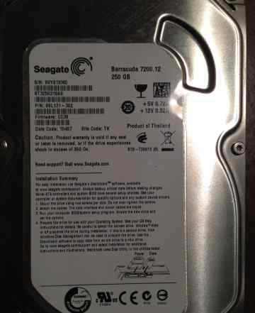 Продаю жесткий диск 250Gb Seagate ST3250318AS