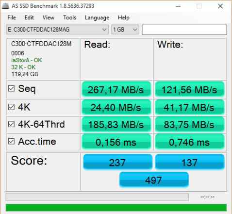 SSD Crucial 128Gb
