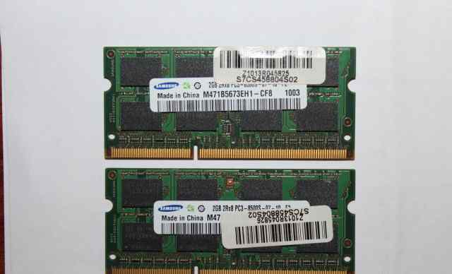 4Gb RAM Samsung 2 X 2GB 2Rx8 PC3-8500S-07-10-F2