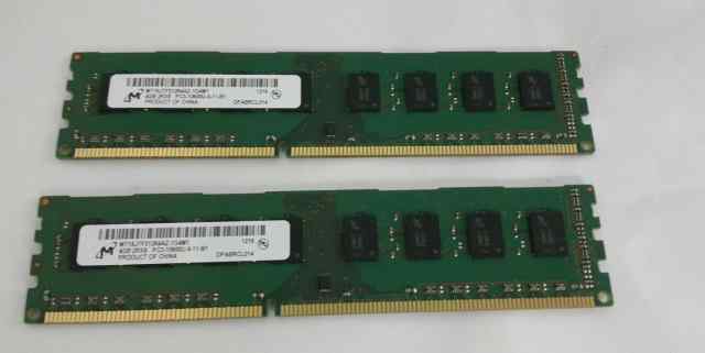 Озу Micron 2x4GB (8 Gb) PC3-10600 DDR3-1333