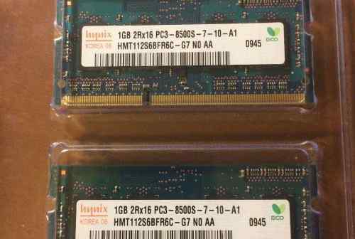Модуль памяти Hynix sodimm DDR3 2x1GB Apple