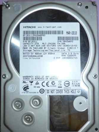 HDD 2TB SATA Hitachi HDS722020ALA330 бу