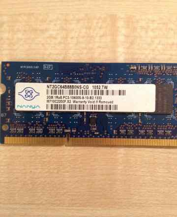 Nanya NT2GC64B88B0NS-CG DDR3 2GB SO-Dimm