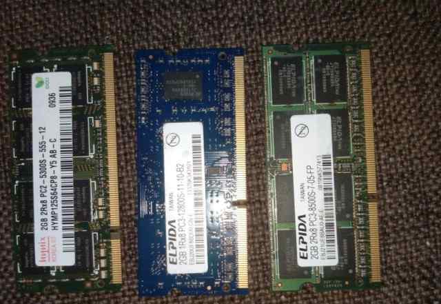DDR3 и DDR2 для ноутбуков 1600 Epida 2gb