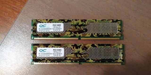 Модуль памяти 1 Gb (2 шт.) OCZ PC2 6400