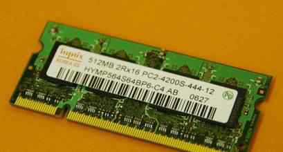 SO-dimm PC2-4200 DDR2 444/533 MHz 256/512mb