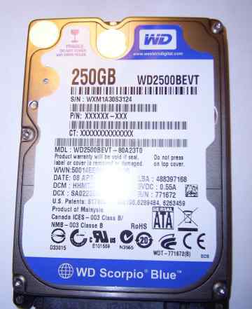 Жесткий диск для ноутбука WD2500bevt 250Gb