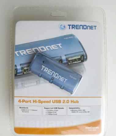 USB Хаб 4-порта - Trendnet TU2-400 (Новый)