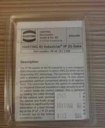 Harting 09451511100 - Разъем RJ45, вилка, PIN4