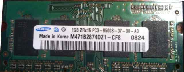 Samsung SO-dimm DDR3 1Gb 8500