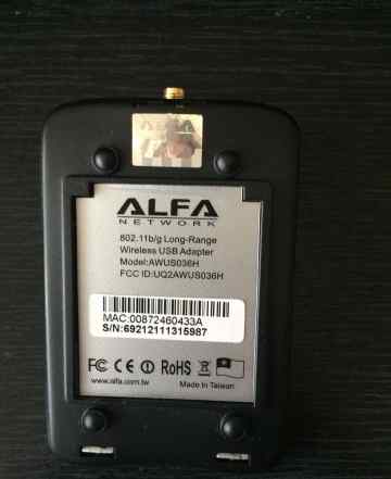 WiFi Alfa awus036H Realtek 8187