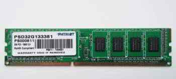 Модуль памяти patriot DDR3 - 2Гб 1333, dimm, Ret