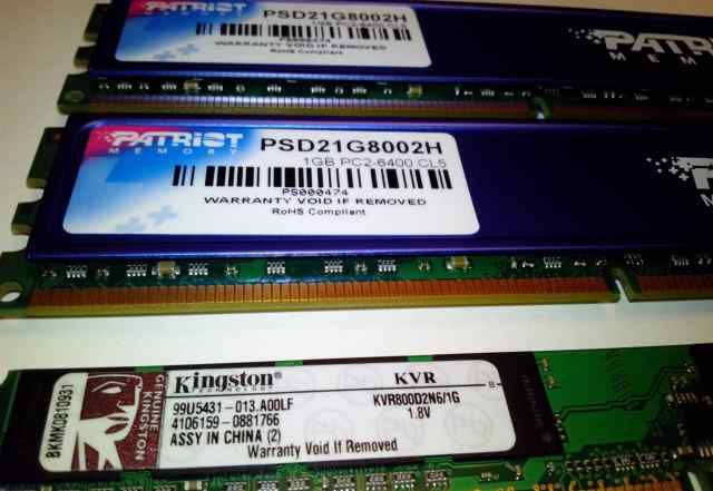 Оперативная память dimm DDR2 1GB 800Mhz