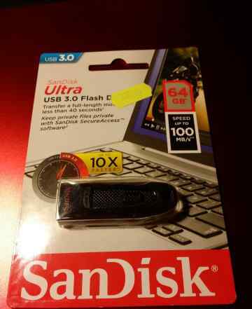 Флешка SanDisk ultra 64 GB USB 3.0