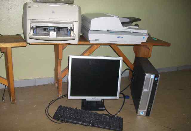Сканер, компьютер, принтер