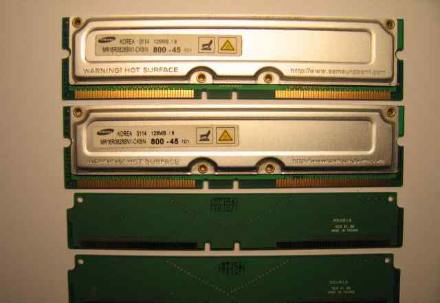 Rimm память Samsung 2х128Mb + Pentium 4 Socket 423