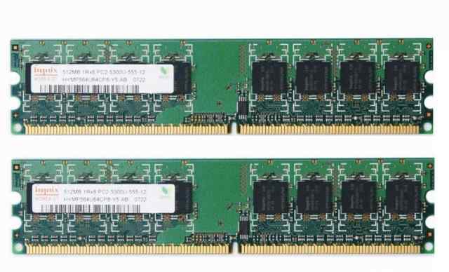 DDR II Hynix 1Rx8 PC2-5300U 555-12 1Gb