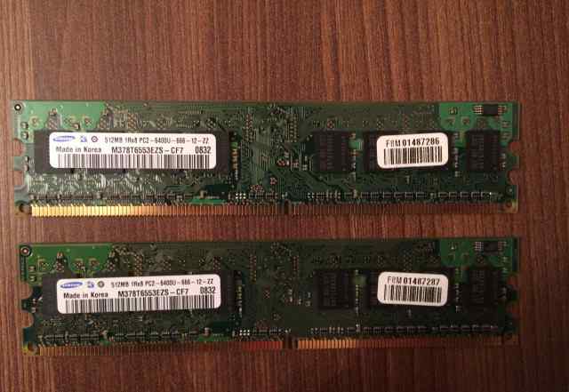 Оперативная память Samsung DDR2 800 dimm 512Mb