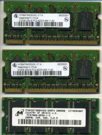 DDR2 500 MB PC2-4200S-444-11-A0 sodimm