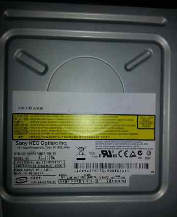 CD/DVD-RW привод. sony NEC Optiarc