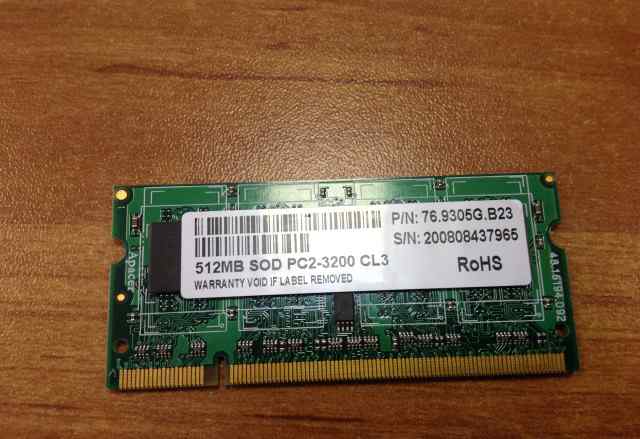 SO dimm DDR2 3200 512 Mb