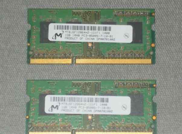 2x sodimm DDR2 1Gb 1066MHz PC3-8500