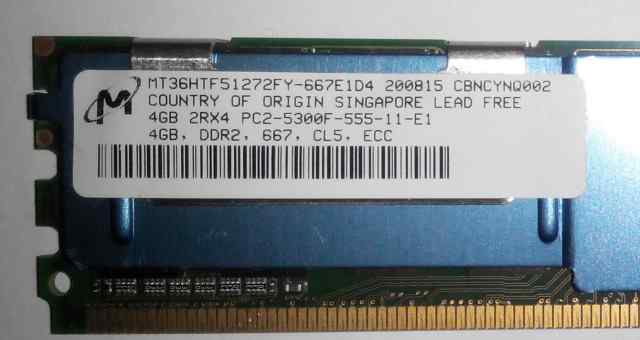 Серверная память32x 4Gb PC2 5300F DDR2 667 FB-dimm