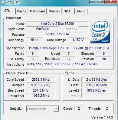 Процессор Core 2 Duo Processor E7200 (socket 775)