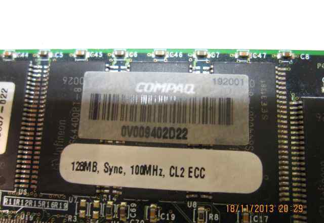 Модуль памяти Compaq Infineon 128Mb Sync ECC sdram