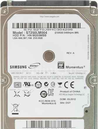 Жесткий диск seagate (samsung) 250 GB нерабочий