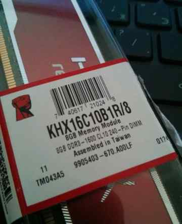 Kingston HyperX KHX16C10B1R/8 8GB DDR3. 1600
