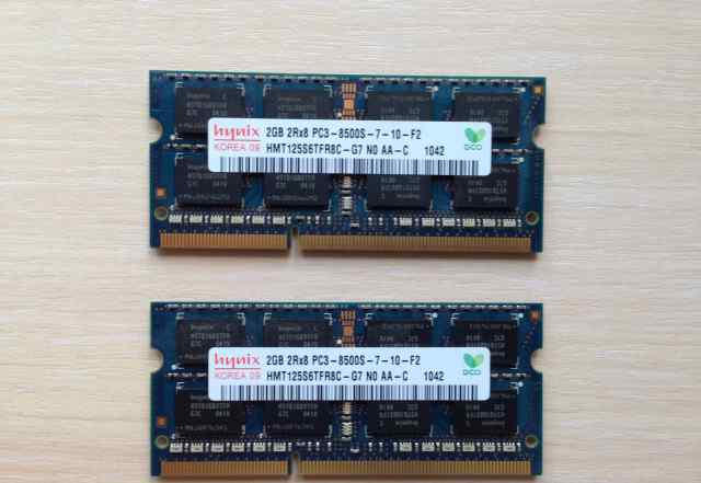  Hynix 2GB 2Rx8 PC3-8500S-7-10-F2