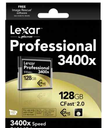 Lexar Professional 3400x 128GB CFast 2.0 Card