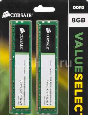 Corsair 8GB (2x4GB) DDR3 1333 MHz CMV8GX3M2A1333C9