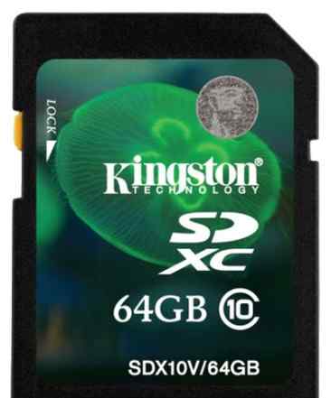  Карту памяти kingston sdxc 64GB Class 10