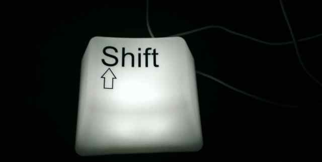 Светильник Кнопка от клавиатуры Shift USB