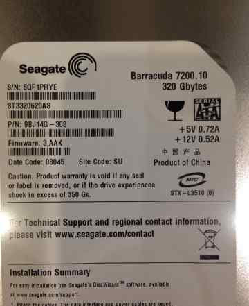 HDD Seagate 320 Gb