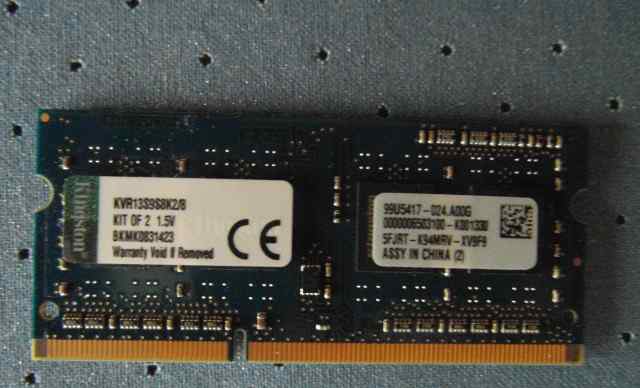 Kingston KVR13S9S8K2/8 оперативная память