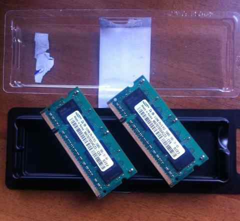 2 x Samsung DDR2 667 SO-dimm 512Mb (две планки)