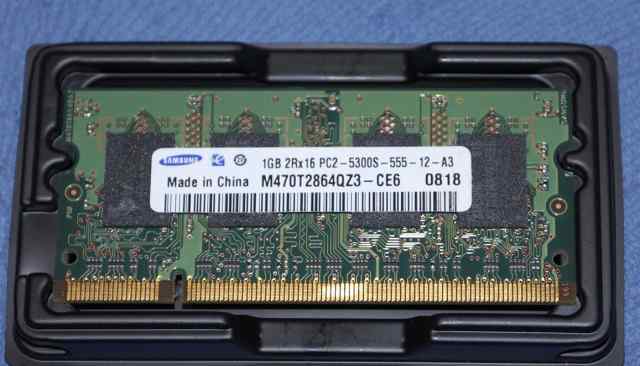 1GB PC2-5300S-555-12-A3 Samsung DDR2 SO-dimm