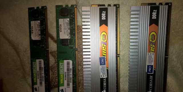Corsair DDR2. 4GB (4x1гб)