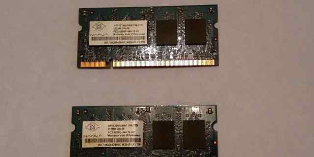 DDR2 533Mhz (2x512Mb) для ноутбука