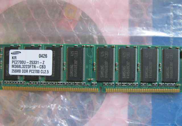 2 Блока памяти Samsung DDR 512MB + DDR 256MB
